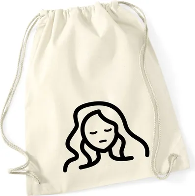 Produktbild von Huuraa Turnbeutel Jungfrau Sternzeichen Symbol 12 Liter Natural Baumwolle Rucksack Geschenkidee