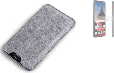 Produktbild von K-S-Trade Filz Handyhülle kompatibel mit Motorola ThinkPhone Schutzhülle Filztasche Filz Tasche Case Sleeve Handy Hülle Filzhülle grau