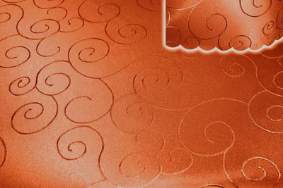 Produktbild von Tischdecke terracotta 130x220 cm eckig damast Ornamente bügelfrei fleckenabweisend