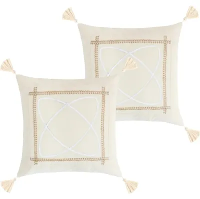 Produktbild von Federkissenbezug SET 2Stück - 40x40 cm - Natur
