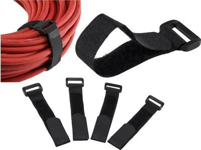 Produktbild von ChiliTec 22712 Klettband mit Öse, 5er Pack 15x2cm, schwarz