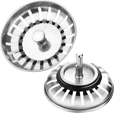 Produktbild von Spülbeckensieb - 78 mm - Küchenspülen-Abflusssieb - Abflussstopfen - Spülbecken-Siebkorb - Abflussfilter - für Küchenspüle - Schmutz- und Haarsieb