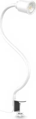Produktbild von Klemmlampe - 5W, 400lm, LED, mit Stecker, dimmbar, Schwanenhals, warmweiß, weiß