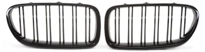 Kühlergrill DOPPELRIPPE Schwarz Glanz für BMW 5er F10 F11 F18 ab 2010-2015 – Produktansicht