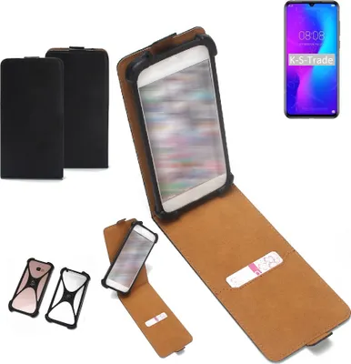 Produktbild von K-S-Trade Handyhülle Schutzhülle kompatibel mit Doogee Y9 Plus Hülle Case Cover Flip Style Bumper schwarz 1x