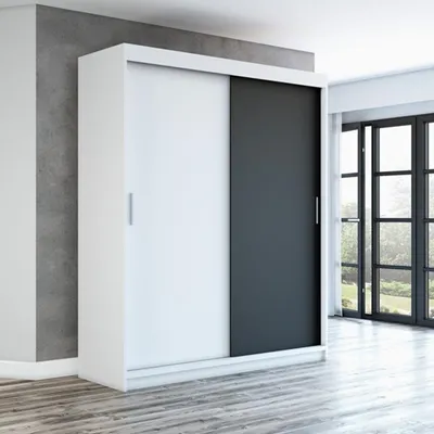Produktbild von Schwebetürenschrank, 2-türig Schrank 180 cm mit Spiegel PAX