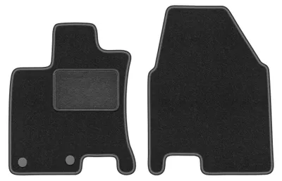 Immagine prodotto di Tappetini anteriori in moquette per Nisan Qashqai +2 2008-2013 (crossover) – 2 pezzi, grigio grafite, su misura – Wielganizator LUX