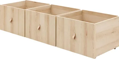Produktbild von Bopita Aufbewahrungsboxen 3er-Set – Für das Lucas Kompaktbett – Natur | Bopita