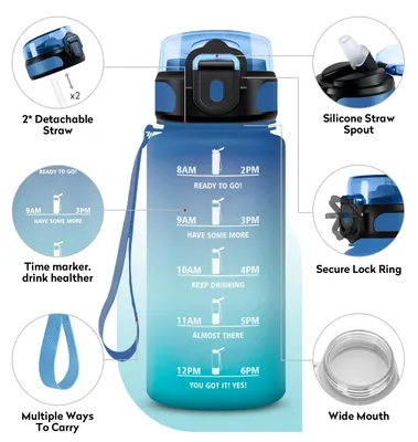 Produktbild von JAPORIA 500ml Sport-Trinkflasche BPA-frei auslaufsicher mit