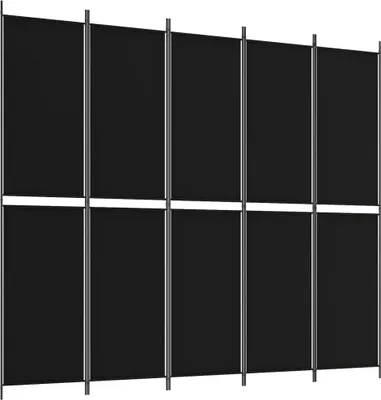 Obrázok produktu pre vidaXL 5-dielny paraván čierny 250x220 cm látka