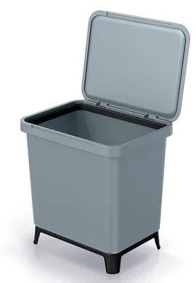Obrázek produktu pro Recyklační kbelík – čtvercový, 30 litrů, šedý