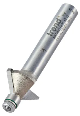 Obrázek produktu pro Profesionální fréza pro vytváření zkosených hran, úhel 45 stupňů, stopka 1/4 palce, průměr řezné hrany 14,3 mm