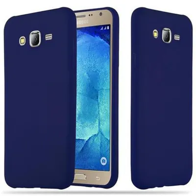Obrázek produktu pro Cadorabo Case for Samsung Galaxy J7 2015 Protective Cover in Blue Pouzdro na mobilní telefon TPU Silicone Case Cover