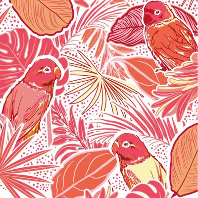 Produktbild von Servietten 33x33 cm - Parrot Paradise