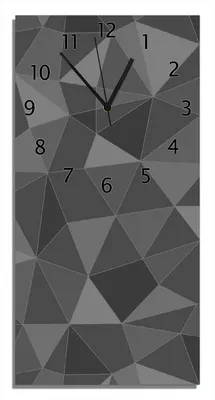 Produktbild von Wallario Design Wanduhr bedruckt, Größe 30 x 60 cm, Motiv: Geometrisches Schattenmuster