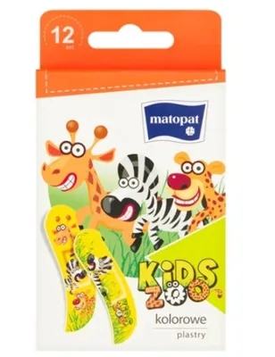 Obrázek produktu pro Plastry Zestaw Kids Zoo, 12 sztuk - Długi termin ważności!