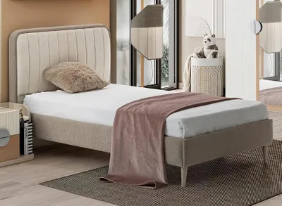 Immagine prodotto di Elegante letto imbottito con testiera trapuntata per una camera dei ragazzi di stile