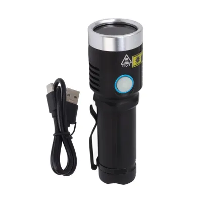 Zdjęcie produktu dla Latarka UV 20 W 365 nm – ładowana przez USB, światło ultrafioletowe do wykrywania moczu zwierząt, plam, utwardzania żywicy, wydajna lampa UV