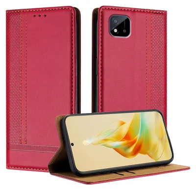 Obrázek produktu pro Pouzdro na mobilní telefon pro Realme C11 2021 kožené flipové ochranné pouzdro s funkcí stojánku červené
