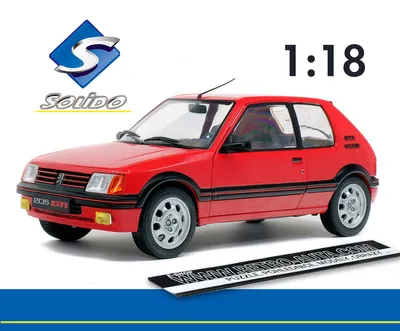 Obrázek produktu pro Solido Peugeot 205 GTI, Model klasického automobilu, Sestavený, 1:18, Peugeot 205 GTI, 1 kusů, Červená