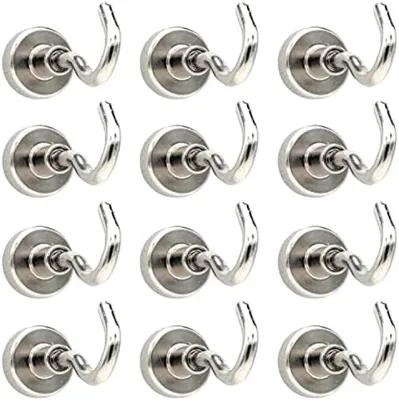 Produktbild von PromoHome® Starke Magnet Haken Set - 12 Stück für Küche und Abstellraum