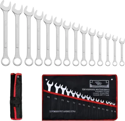 Produktbild von 14-teiliges Flach-Ratchetschlüssel-Set 8-24mm Chrom-Vanadium-Stahl