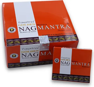Produktbild von Räucherkegel LAVISA, Meditation, Aromatherapie, Duft, Atmosphäre für Zuhause, Satya, Goloka, Golden Nag (Mantra)