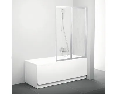 Obrázok produktu pre Vaňová zástena RAVAK VS2 105 satin+Rain 796M0U0041