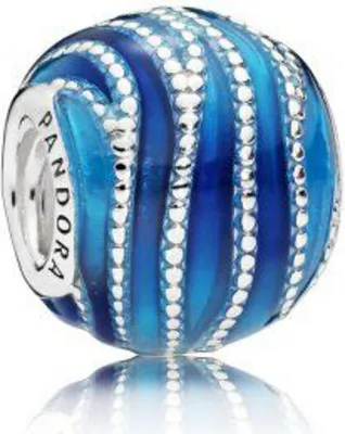 Produktbild von Pandora 797012ENMX Charm Blue Wellen Sterling Silber