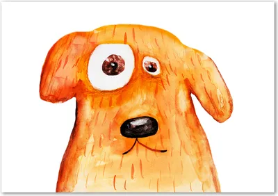 Produktbild von Tulup® Glas-Bild - 100 x 70 - Wandbild aus Glas - Wandkunst - Wandbild hinter gehärtetem Sicherheitsglas - Tiere - Hund - Orange