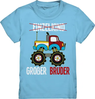 Produktbild von Monstertruck Großer Bruder T-Shirt – Sky Blue / 110/116 (5-6)