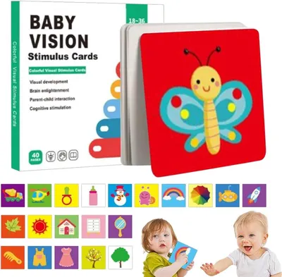 Produktbild von Minicee Baby Lernkarten Schwarz Weiß Kontrast Flashcards 18-36M
