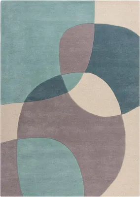 Imagen del producto de Alfombra rectangular Radiance Glow, color azul, 160x230 cm