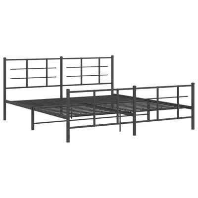 Immagine prodotto di Giroletto con Testiera e Pediera Metallo Nero 183x213 cm