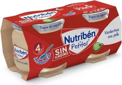 Image de Nutribén petits pots légumes au poulet (2 pots 120 g)