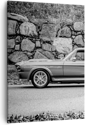 Produktbild von Bild auf Leinwand - Leinwandbild - Einteilig - Auto Ford Mustang - 50x70cm - Wand Bild - Wanddeko - Wandbilder - Leinwanddruck - Kunstdruck - Wanddekoration - Leinwand bilder - Wandbild - PA50x70-5011