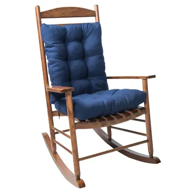 Produktbild von Wasserdichtes Schaukelstuhl Kissen Set, Stuhlkissen Sitzkissen und Rückenkissen für Schaukelstuhl Gartenmöbel Indoor Outdoor Patio Stuhlkissen,Dunkelblau