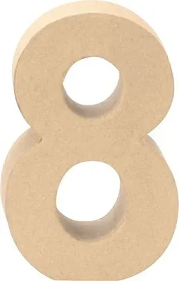 Produktbild von Glorex Papp-Zahl 8 17,5 x 5,5 cm