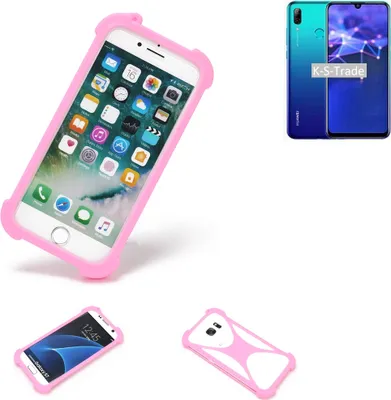 Produktbild von K-S-Trade Handy Hülle kompatibel mit Huawei P Smart 2019 Schutz Hülle Bumper Silikon Schutz Hülle Cover Case Silikoncase Silikonbumper TPU Softcase