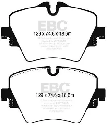Image de EBC Brakes DP42245R : Kit de plaquettes de frein avant pour BMW 5 Touring (F11), 1 Série (F20), 3 Touring (F31), X3 (F25), et pour SUV CUPRA Formentor