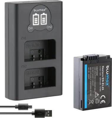 Produktbild von 1x Akku + LCD Lader für Nikon EN-EL25  VFB12502  Z50 ZFC 1280 mAh (7,6V)