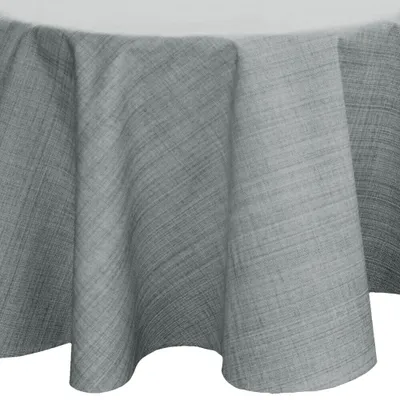 Produktbild von Tischdecke Outdoor Grau Garten Balkon Tischtuch Ø 145 cm rund witterungsbeständig meliert