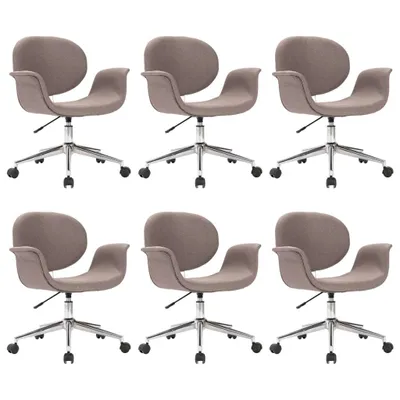 Produktbild von Drehbare Esszimmerstühle 6 Stk. Taupe Stoff
