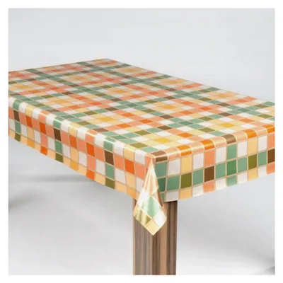 Produktbild von Wachstuch-Tischdecke Gartentischdecke Karo Bunt, Größe: 118x160