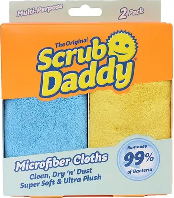 Produktbild von Scrub Daddy Microfaser Tuch, Doppelpack, Mehrfarbig