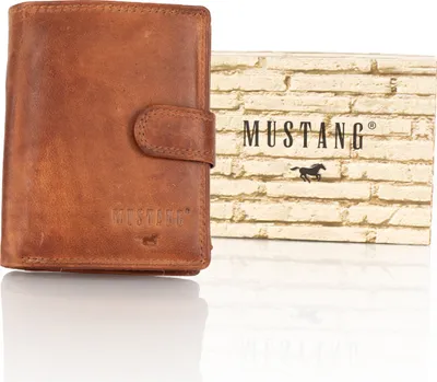 Produktbild von Mustang Denimo High Wallet Side Öffnen universeller Leder -Brieftaschen -Unternehmen RFID -Karten