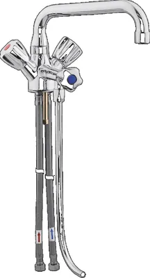 Produktbild von Spülen-Thekenarmatur mit 1 Unterspülrohr Hochdruckversion