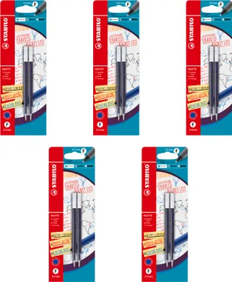 Produktbild von STABILO Nachfüllpatrone - PALETTE Refill - Strichbreite F (0,4 mm) - 2er Pack - blau blau
