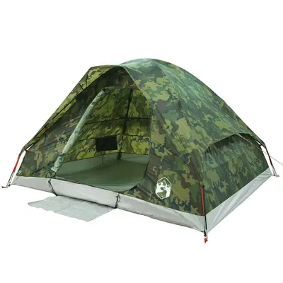 Image de vidaXL Tente de camping dôme 2 personnes motif camouflage étanche à l'eau