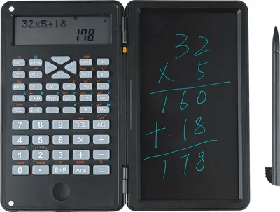 Obrázek produktu pro Vědecká kalkulačka, dvouřádkový LCD displej, psací tablet, citlivý multifunkční stůl do kanceláře, školy
